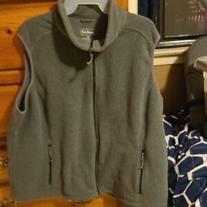 L.L. Bean Charcoal Fleece Vest